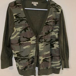Lucky Brand Camo Cardigan